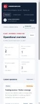 CommandLink mobile overview captured at a 390-pixel viewport with fictional exercise records