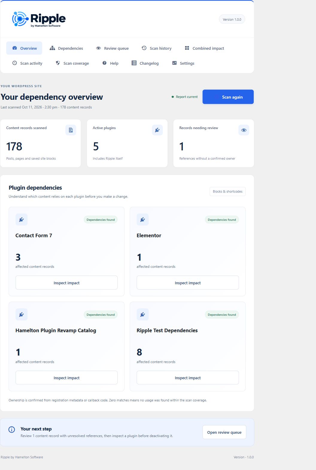 Ripple interface
