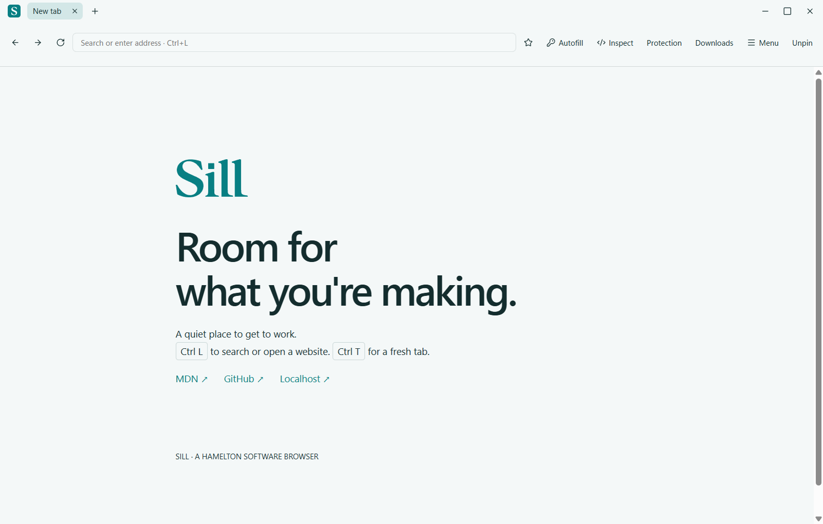 Sill Browser for Windows, captured interface